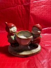 Yankee Candle Kids w/ Snowball Ceramic Tea Light Candle Holder Christmas Holiday — photo 1