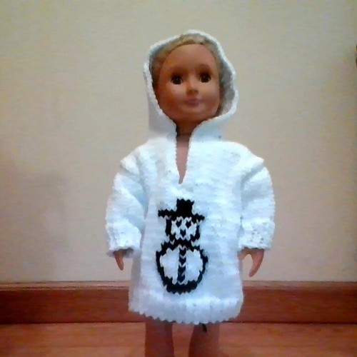 NEW GENERATION DOLL CLOTHES HOODIE SWEATER SNOWMAN DRESS FITS 18 INCH