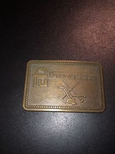 VINTAGE 1970s FARMERS UNION INSURANCE COMPANY BELT BUCKLE