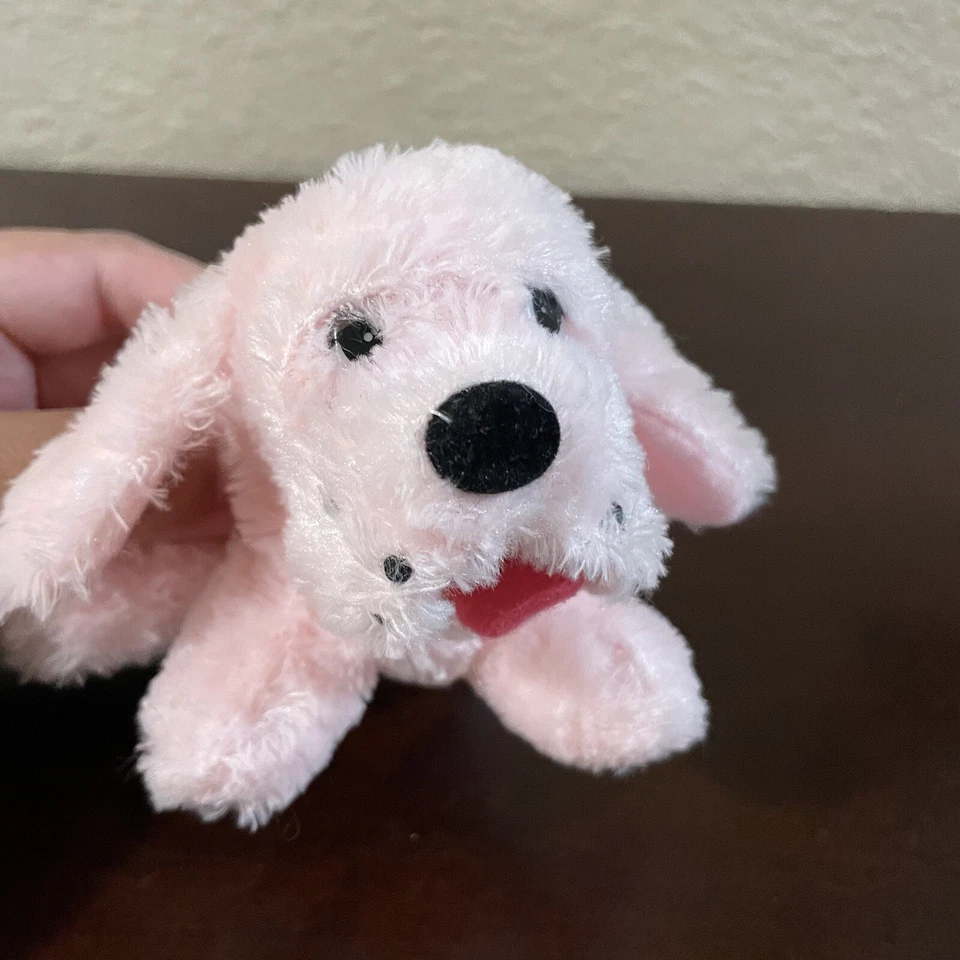 Vintage Mini Dog Plush Pink Kiss me Heart Aurora Valentine's Day Love - Image 2 of 4