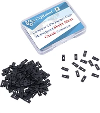 100 pcs Black Jumper Caps 2.0mm Pin Shunt with Handle for Arduino Raspberry Pi