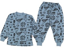Image of Unisex Girl Boy Baby Pyjamas Sleeping Set of 2Top Bottom LongSleeve 100% Cotton