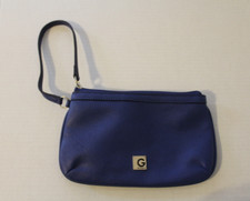 G by Guess Blue Zipper Wristlet Clutch Small Purse 9"
