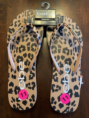 bebe flip flops rhinestone