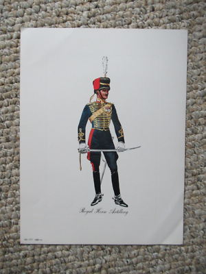 Vintage 1942 Royal Horse Artillery Print Schenley Import 12.5 x