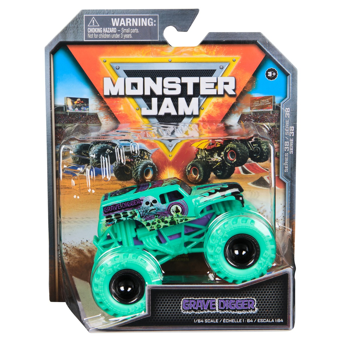 Monster Jam Series 38 Over Charged Grave Digger Die-Cast