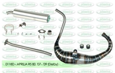 APRILIA RS80 (DERBI) 2007-09 WITH CARBON SILENCER JOLLYMOTO EXHAUST