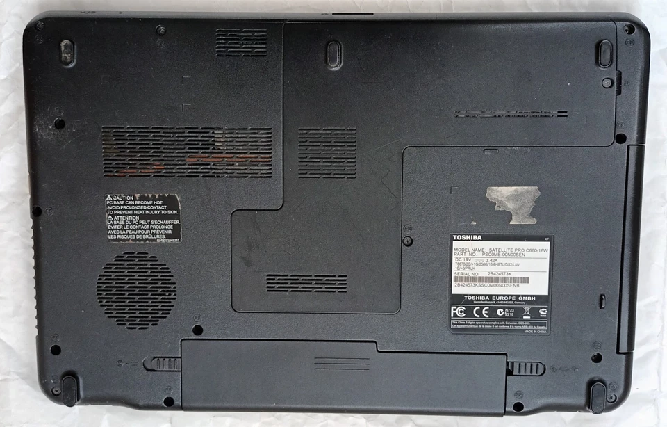 TOSHIBA SATELLITE PRO C660-16W PSC0ME Laptop 15.6" 4GB 120GB SSD Windows 10 22H2 - Image 4 of 4