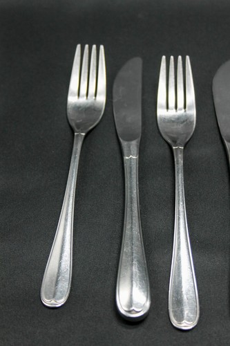 True Vintage WMF Cutlery Nuremberg 6 Person Knife Fork Chromagan - Picture 2 of 6