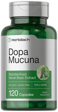 Dopa Mucuna  120 Capsules  Non-GMO  by Horbaach