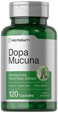 Dopa Mucuna | 120 Capsules | Non-GMO | by Horbaach
