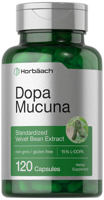 Dopa Mucuna | 120 Capsules | Non-GMO | by Horbaach