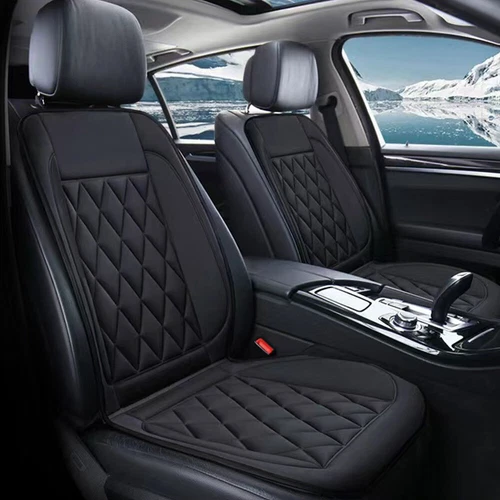 Car Heated Seat Cover Cushion-Universal Warmer Pad 1/2 Pack 12V warming Black - Picture 17 of 19