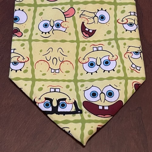 Vintage 2004 Nickelodeon Polyester Made In China Spongebob Squarepants Faces