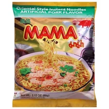 MAMA PORK FLAVOR INSTANT NOODLE RAMEN  MILDLY SPICY TASTE 5-60 PACKS