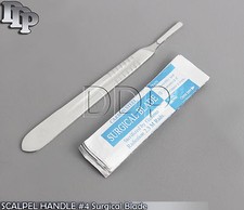 Lot of 50 Scalpel Blades 24 with 4 Metal Handle Suitable for Dermaplaning