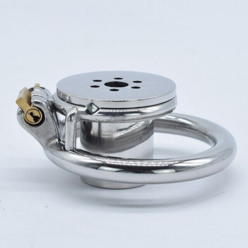 NEW Stainless Steel Inverted Chastity Cage Device Cylinder Plugged Design Slave - Afbeelding 1 van 43
