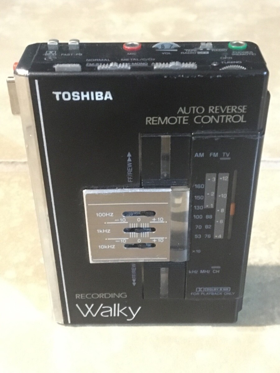 カセットレコーダー Walkey KT-RS9 TOSHIBA 東芝 Toshiba Walky KT-V890 Recording Walkman Cassette Tape Player Belt