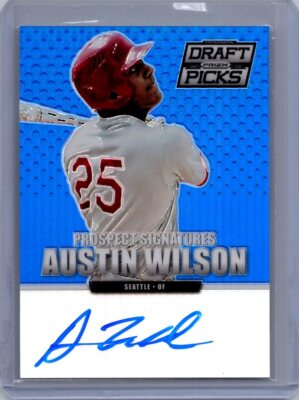 2013Panini Prizm Perennial Draft Pick#2 Austin Wilson Prospect Sign Blue Prz/75