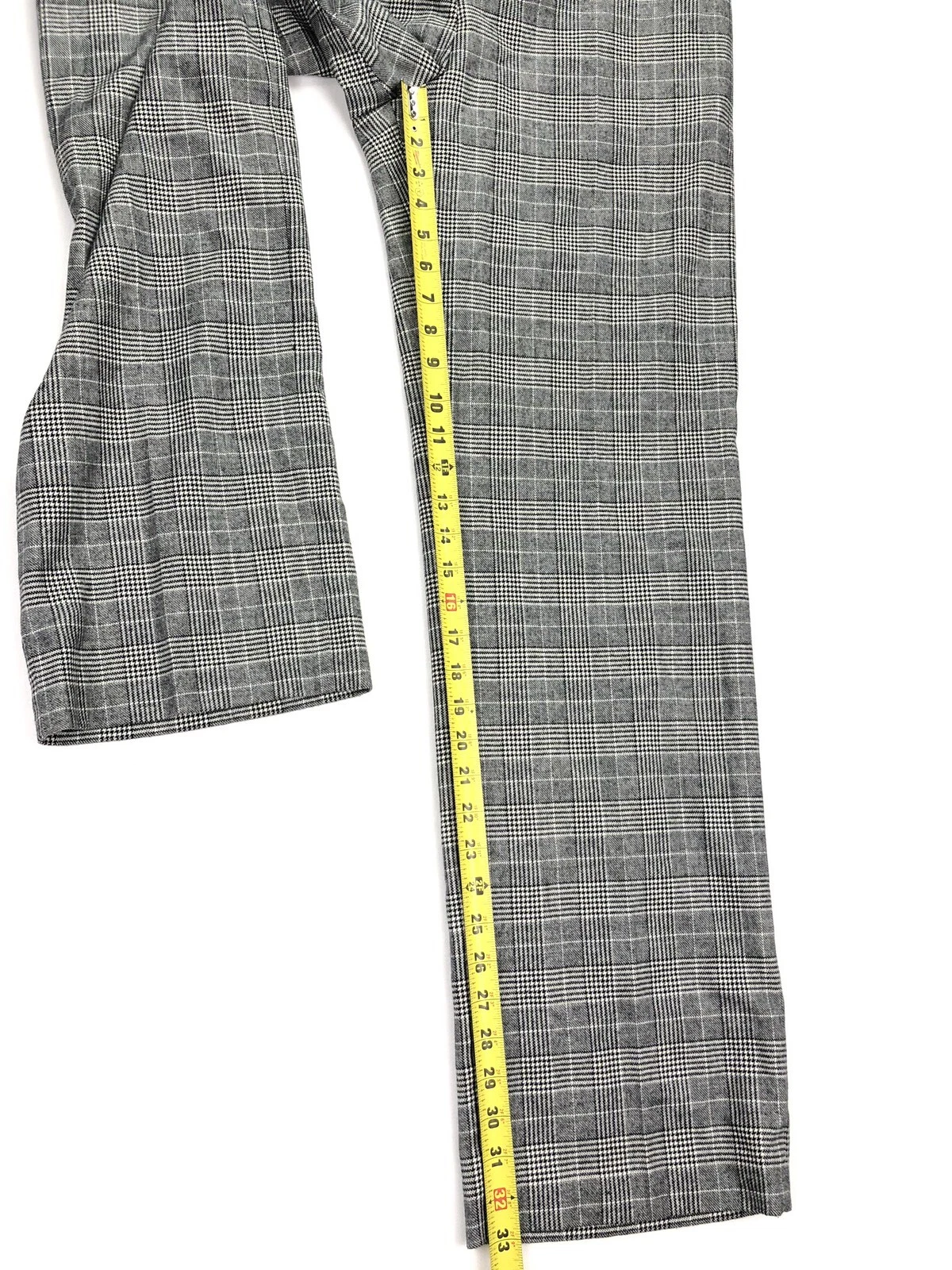 Alexander Wang Pantalone Donna Lana Plaid Caviglia Dritto Grigio • Taglia 8