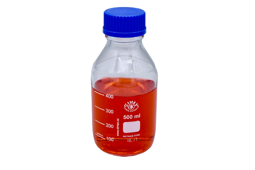 Simax Laboratory Reagent Media Bottle 500 ml Borosilicate Clear Glass - Picture 2 of 2