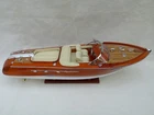 Quality Riva Aquarama 21" (L50cm) Cream Seat Wood Model Boat Free Shipping