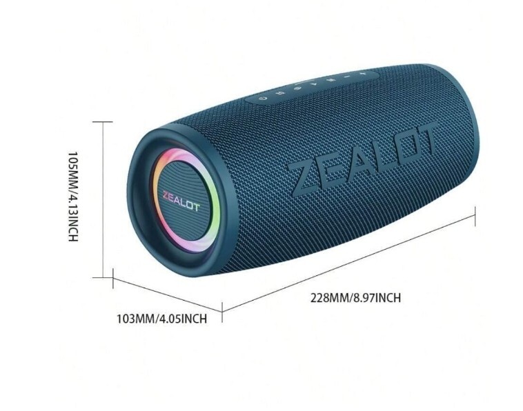 ZEALOT Bluetooth S56 40W 重低音・IPX6防水 ZEALOT-S56 Bluetooth Speaker 40W Output Power Bluetooth