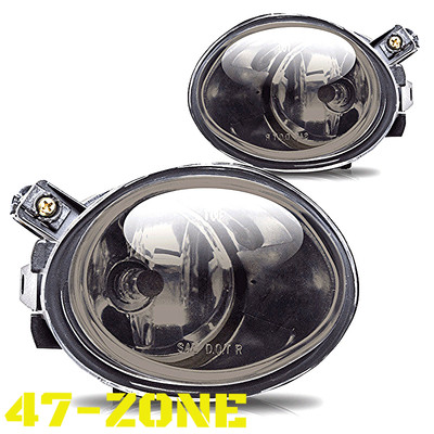 For BMW 325 330 M3 M5 E46 E39 Smoke Lens Chrome Housing Fog Lights Lamps