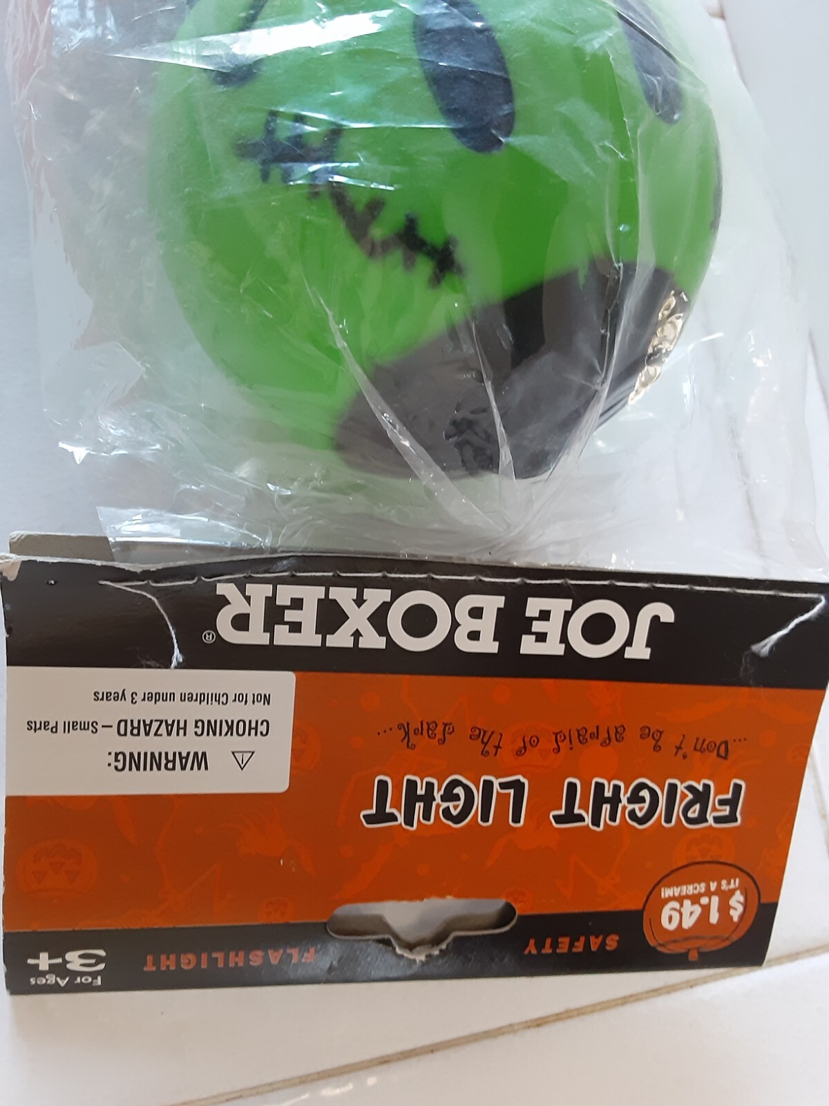 Old Plastic Halloween Joe Boxer Flashlight Original Unopened KMart Package 2003 eBay