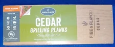 Fire & Flavor Cedar Grilling Planks, 11 Inch, 2 Planks.