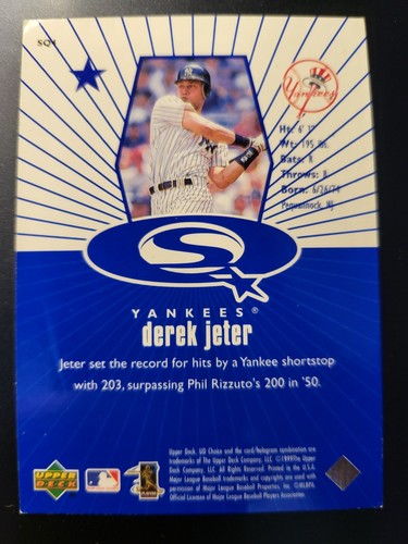 1999 Collectors Choice Derek Jeter STARQUEST card #SQ1 - Picture 2 of 2