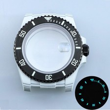 40.5mm white carbon fiber case for 3135movement sapphire glass fit 27.5mm dial