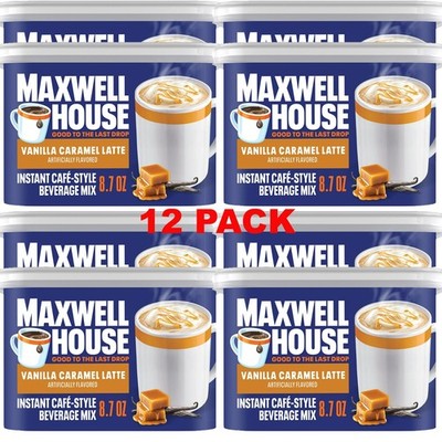 Maxwell House International Vanilla Caramel Latte Cafe Style 8.7 oz   12 PACK