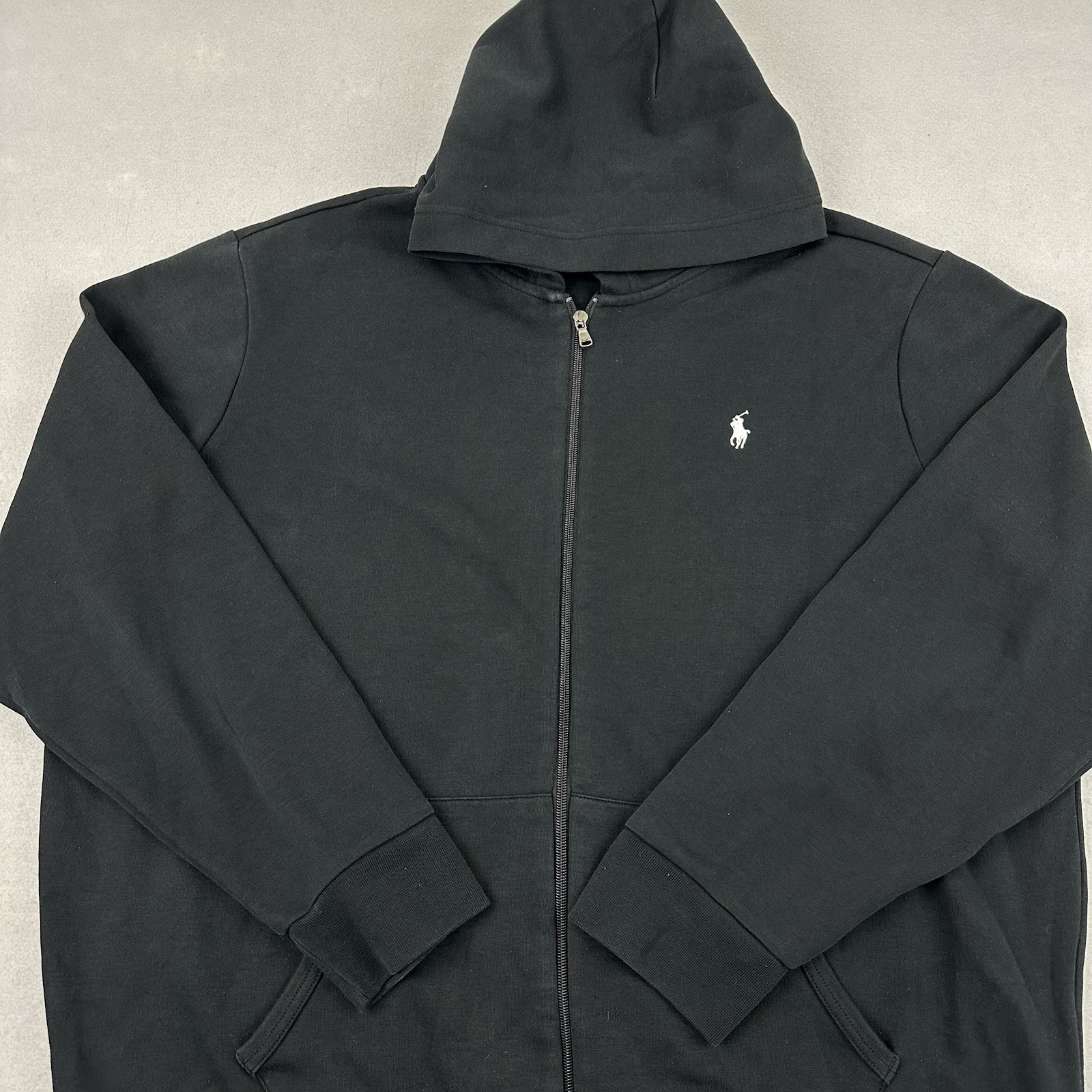 Polo Ralph Lauren felpa con cappuccio uomo 2XL nera performance full zip pony felpa XXL