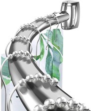 Silver Curved Shower Curtain Rod 42-78 In Adjustable Bowed Shower Rods Rounde...