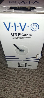 VIVO 500ft bulk Cat5e LAN Ethernet Cable UTP Cat-5e Waterproof Outdoor Burial