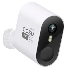 AOSU 2K Add-On Wireless/Solar Cam, Needs HomeBase - Not For Doorbell HomeBase