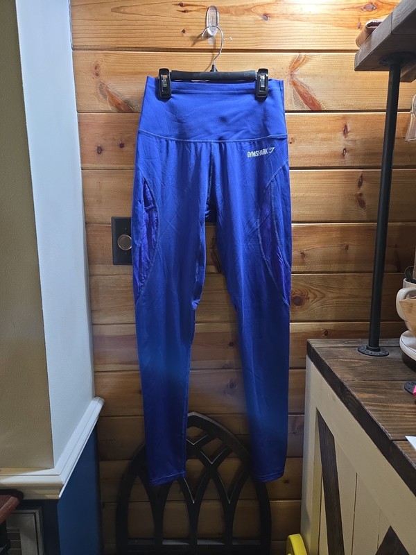 Gymshark Seamless High-Waisted Leggings Blue Size Small Full Length 0542