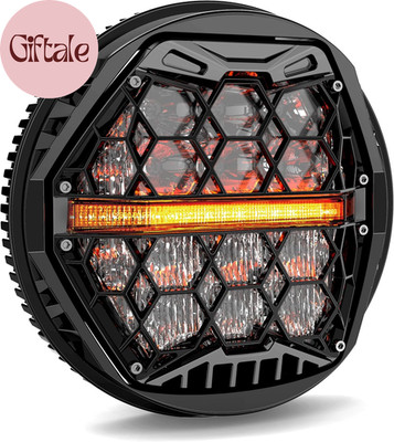 DOT Approved 5-3/4'' 5.75 Inch LED Headlight with Amber DRL Compatible with Dyna 
