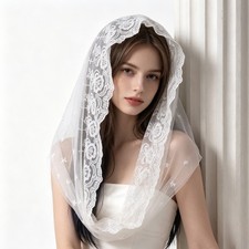 Catholic Womens Chapel infinity mantilla head covering Retro Lady Scarf Veil