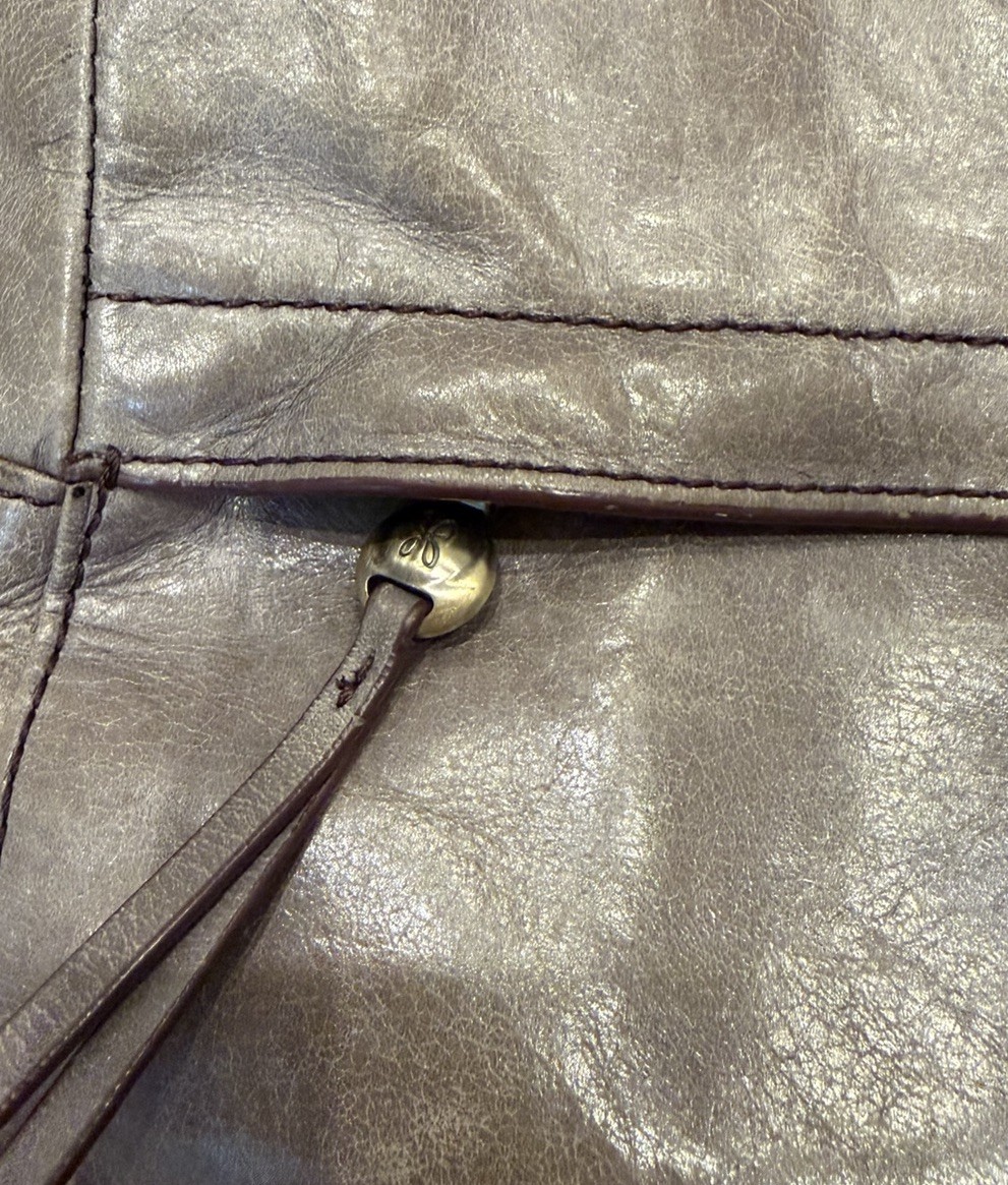 Vintage HOBO International Mini Leather Backpack – Taupe Gray (Rare 2005–08)‎ Vintage Hobo International Leather Mini Backpack Taupe Gray  main image 3