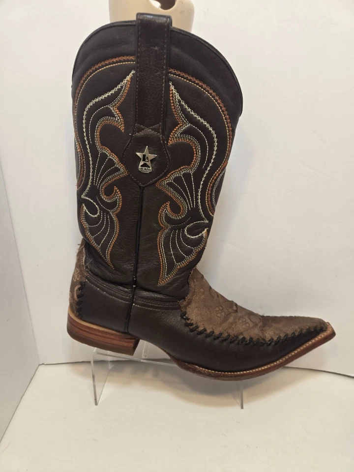 Мужские сапоги вестерн Los Altos темно-коричневые кожа/ткань размер США 9,5 EE #955305 - Изображение 3 из 4