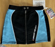 NWT Girls NASCAR x Justice zip front skirt w/shorts 100 Cotton Sz LARGE 12/14 