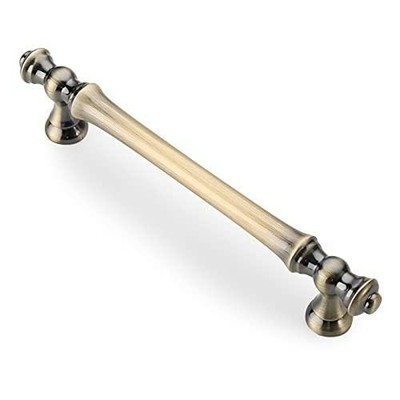 Asidrama 10 Pack 5 Inch(128mm) Brushed Antique Brass Kitchen Cabinet Handles, Ca