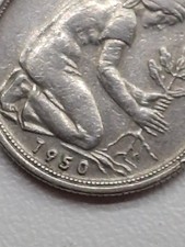 50 Pfenning von 1950 Pr&auml;gung D Bundesrepublik Deutschland