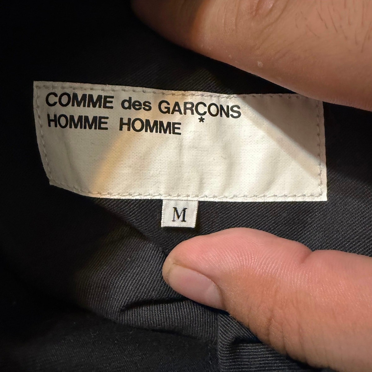 Archive Comme des Garcons Homme Homme AD2001 Suede Patch Black