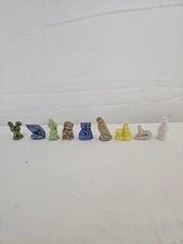  Lot Of 9, Wade Whimsies, porcelain figurines.