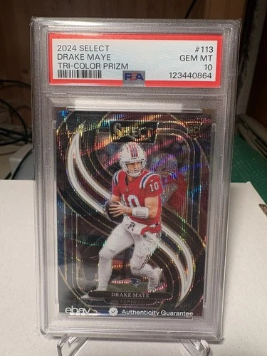 2024 Panini Select - Premier Level Drake Maye #113 Tri-Color Prizm /249 (RC)