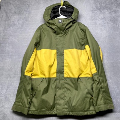 DC Profill Insulation Defy Technical Snowboarding Jacket Men Medium Green Yellow