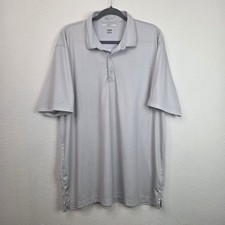 Greg Norman ML75 Play Dry Polo Shirt Mens XXL Gray Geometric Performance Golf